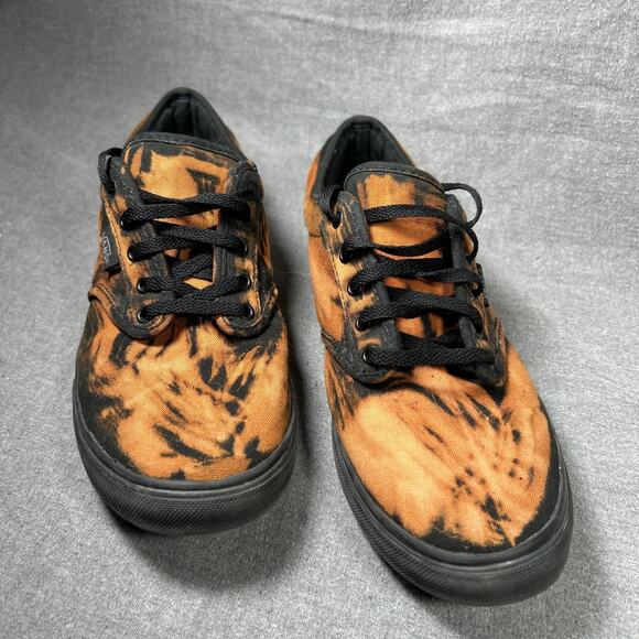 Vans Womens 9 Mens 7 Orange Black Tie Dye Lace Up omfort Shoes - Picture 3 of 10
